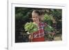 Girl Holding Head of Lettuce in Garden-William P. Gottlieb-Framed Photographic Print