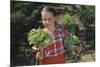 Girl Holding Head of Lettuce in Garden-William P. Gottlieb-Mounted Photographic Print