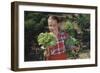 Girl Holding Head of Lettuce in Garden-William P^ Gottlieb-Framed Photographic Print