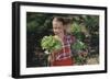 Girl Holding Head of Lettuce in Garden-William P^ Gottlieb-Framed Photographic Print