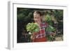 Girl Holding Head of Lettuce in Garden-William P^ Gottlieb-Framed Photographic Print