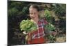 Girl Holding Head of Lettuce in Garden-William P^ Gottlieb-Mounted Photographic Print