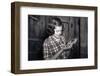 Girl Holding Pheasant Chicks-Philip Gendreau-Framed Photographic Print