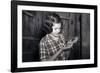 Girl Holding Pheasant Chicks-Philip Gendreau-Framed Photographic Print