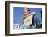 Girl Holding Town History Book-William P. Gottlieb-Framed Photographic Print