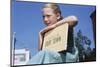 Girl Holding Town History Book-William P. Gottlieb-Mounted Photographic Print