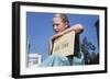 Girl Holding Town History Book-William P. Gottlieb-Framed Photographic Print