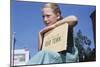 Girl Holding Town History Book-William P. Gottlieb-Mounted Photographic Print