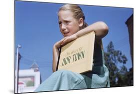 Girl Holding Town History Book-William P. Gottlieb-Mounted Photographic Print