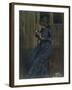 Girl in a Blue Dress-Philip Wilson Steer-Framed Giclee Print