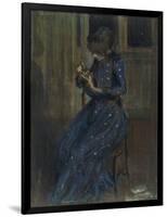 Girl in a Blue Dress-Philip Wilson Steer-Framed Giclee Print