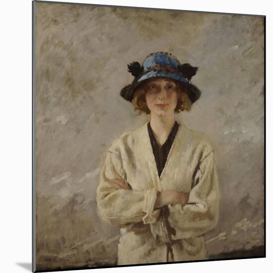 Girl in a Blue Hat, 1912-Sir William Orpen-Mounted Giclee Print