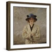 Girl in a Blue Hat, 1912-Sir William Orpen-Framed Giclee Print