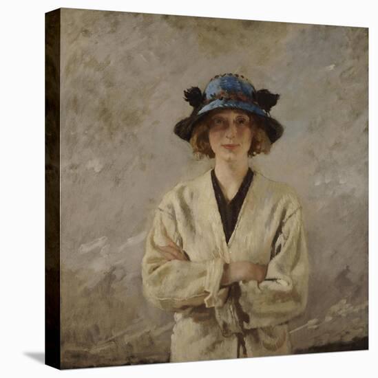 Girl in a Blue Hat, 1912-Sir William Orpen-Stretched Canvas