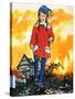 Girl in a Bobble Hat-Jesus Blasco-Stretched Canvas