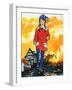 Girl in a Bobble Hat-Jesus Blasco-Framed Giclee Print