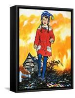 Girl in a Bobble Hat-Jesus Blasco-Framed Stretched Canvas