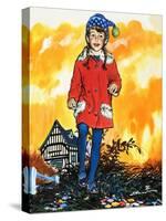 Girl in a Bobble Hat-Jesus Blasco-Stretched Canvas