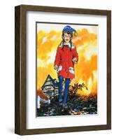 Girl in a Bobble Hat-Jesus Blasco-Framed Giclee Print