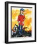 Girl in a Bobble Hat-Jesus Blasco-Framed Giclee Print