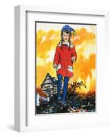 Girl in a Bobble Hat-Jesus Blasco-Framed Giclee Print