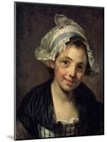 Girl in a Bonnet, 1760S-Jean-Baptiste Greuze-Mounted Giclee Print