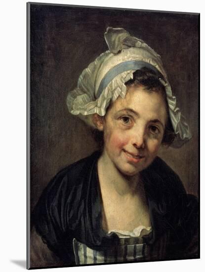 Girl in a Bonnet, 1760S-Jean-Baptiste Greuze-Mounted Giclee Print