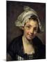 Girl in a Bonnet, 1760S-Jean-Baptiste Greuze-Mounted Giclee Print