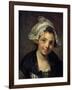 Girl in a Bonnet, 1760S-Jean-Baptiste Greuze-Framed Premium Giclee Print