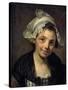 Girl in a Bonnet, 1760S-Jean-Baptiste Greuze-Stretched Canvas