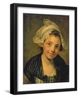 Girl in a Bonnet, 1760s-Jean-Baptiste Greuze-Framed Giclee Print