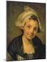 Girl in a Bonnet, 1760s-Jean-Baptiste Greuze-Mounted Giclee Print