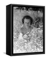 Girl in a Field of Daisies-Philip Gendreau-Framed Stretched Canvas