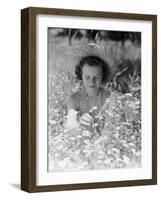 Girl in a Field of Daisies-Philip Gendreau-Framed Photographic Print