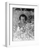 Girl in a Field of Daisies-Philip Gendreau-Framed Photographic Print