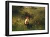 Girl in a Field.-LUDWIG KNAUS-Framed Premium Giclee Print