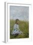 Girl in a flower meadow, circa 1885-Gerhard Peter Frantz Vilhelm Munthe-Framed Giclee Print