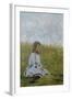 Girl in a flower meadow, circa 1885-Gerhard Peter Frantz Vilhelm Munthe-Framed Giclee Print