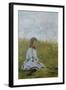 Girl in a flower meadow, circa 1885-Gerhard Peter Frantz Vilhelm Munthe-Framed Giclee Print