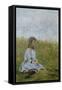 Girl in a flower meadow, circa 1885-Gerhard Peter Frantz Vilhelm Munthe-Framed Stretched Canvas