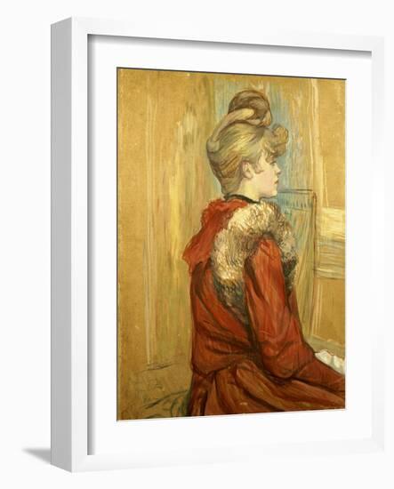 Girl in a Fur, Miss Jeanne Fountain, 1891-Henri de Toulouse-Lautrec-Framed Giclee Print
