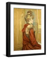 Girl in a Fur, Miss Jeanne Fountain, 1891-Henri de Toulouse-Lautrec-Framed Giclee Print