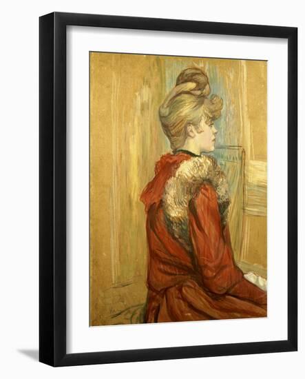 Girl in a Fur, Miss Jeanne Fountain, 1891-Henri de Toulouse-Lautrec-Framed Giclee Print