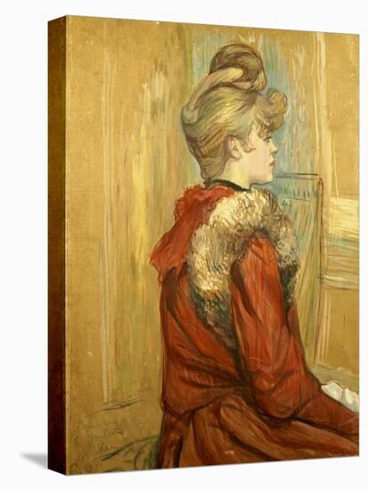 Girl in a Fur, Miss Jeanne Fountain, 1891-Henri de Toulouse-Lautrec-Stretched Canvas