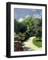 Girl in a Garden, C. 1925-Henri Lebasque-Framed Giclee Print