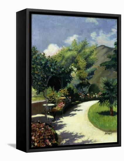 Girl in a Garden, Le Pradet; Fillette Au Jardin, Le Pradet, C.1925-Henri Lebasque-Framed Stretched Canvas