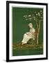 Girl in a Garden, Reading a Book-Kate Greenaway-Framed Art Print