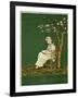 Girl in a Garden, Reading a Book-Kate Greenaway-Framed Art Print