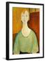 Girl in a Green Blouse, 1917-Amedeo Modigliani-Framed Art Print