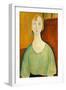 Girl in a Green Blouse, 1917-Amedeo Modigliani-Framed Art Print